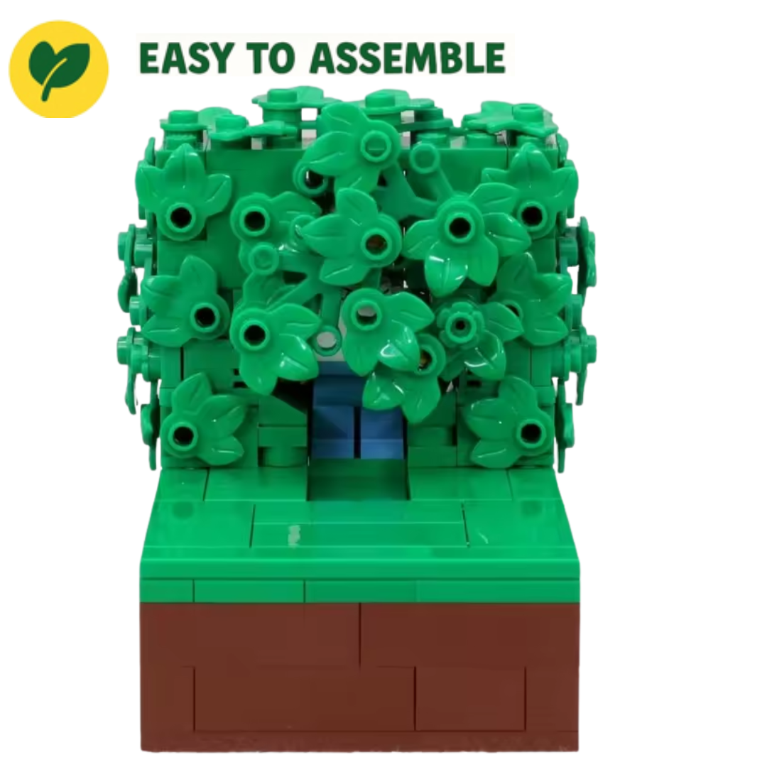 Creative construction figure that come in and out of the bushes